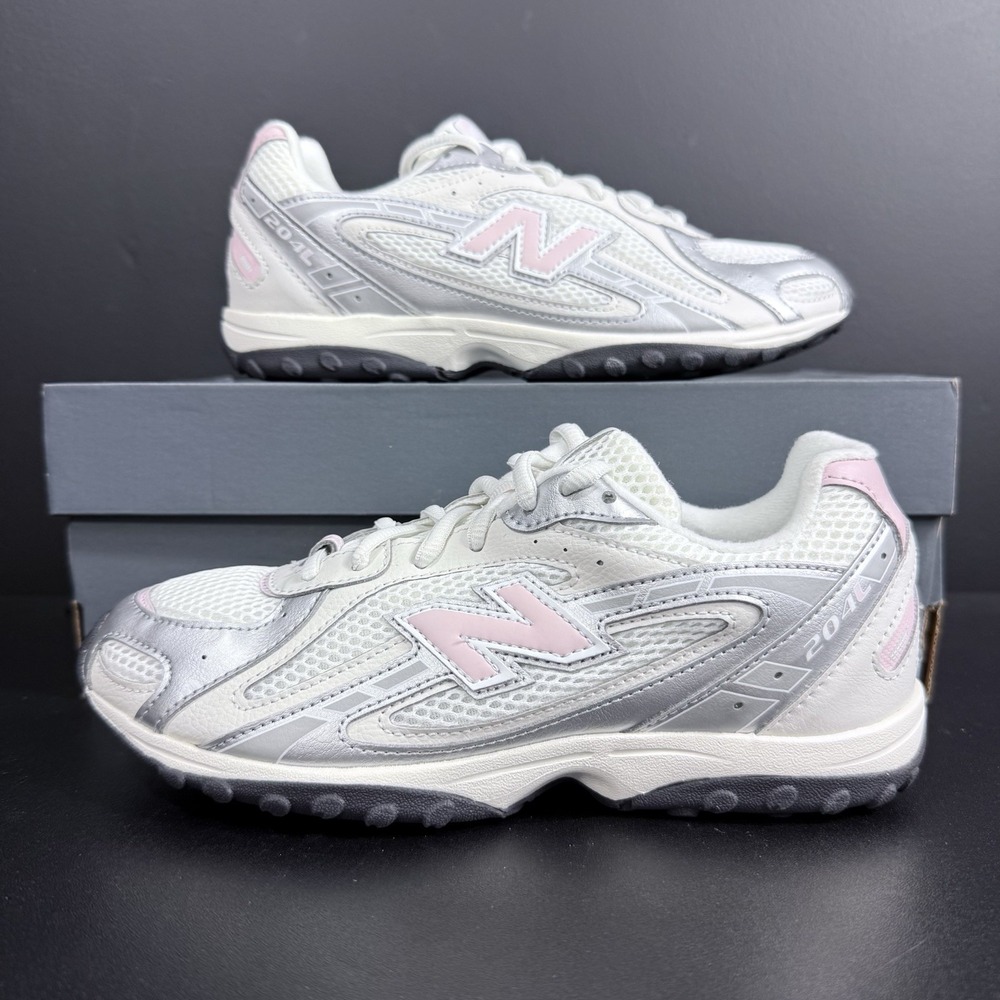 New Balance 204L Lace Youth 4.5 Women's‎ 6 Pink White Kids Grade School G204L9EA
